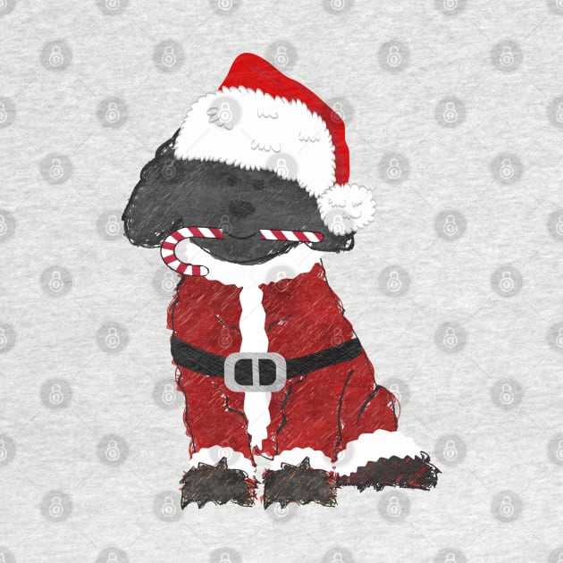 Christmas Labradoodle Santa Claus by EMR_Designs